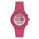 Alfajr Islamic Prayer Unisex Watch Digital With Pink Rubber Strap, WY-16PINK